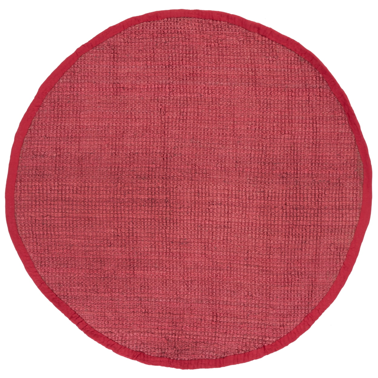 Red Fiber Rug SAFAVIEH Natural Fiber Milica Braided Jute Area Rug, Red, 4' x 4' Round ...