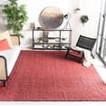 thumbnail image 1 of SAFAVIEH Natural Fiber Milica Solid Area Rug, Red, 7' x 7' Square - Scandinavian Design, Red, Jute, Hand Woven Pattern, Ideal for Entryway, Kitchen, Living Room, Office, 1 of 12