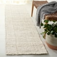 thumbnail image 1 of SAFAVIEH Natural Fiber Milica Solid Runner Rug, Ivory, 2'3" x 19' - Scandinavian Design, Ivory, Jute, Hand Woven Pattern, Ideal for Entryway, Kitchen, Living Room, Office, Hallway, 1 of 11