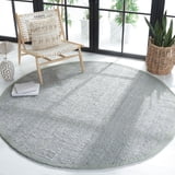 SAFAVIEH Natural Fiber Milica Solid Area Rug, Gray, 4' x 4' Round ...
