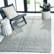 SAFAVIEH Natural Fiber Milica Solid Area Rug, Gray, 2' x 3' - Scandinavian Design, Grey, Jute, Hand Woven Pattern, Ideal for Entryway, Kitchen, Living Room, Office, Bathroom, Bedside