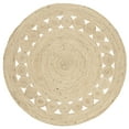 thumbnail image 1 of SAFAVIEH Natural Fiber Morgan Braided Jute Area Rug, Ivory, 4' x 4' Round, 1 of 6