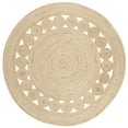 thumbnail image 1 of SAFAVIEH Natural Fiber Morgan Solid Area Rug, Ivory, 6'6" x 6'6" Round, 1 of 7