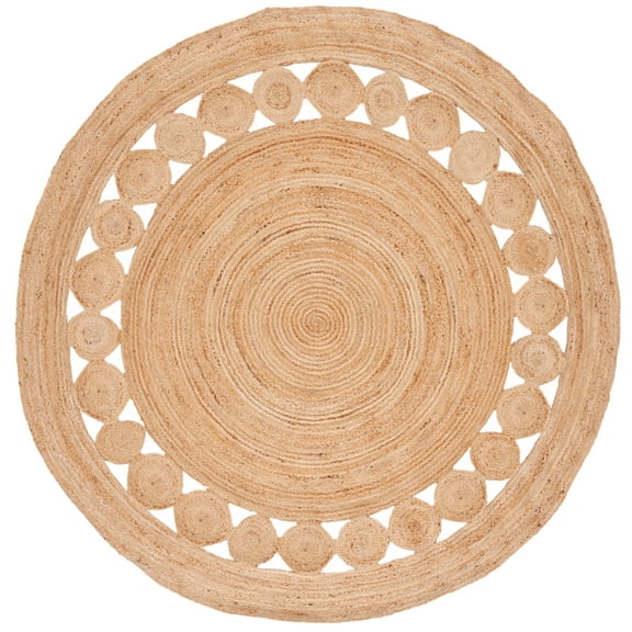 SAFAVIEH Natural Fiber Morgan Solid Area Rug, Natural, 10' x 10' Round
