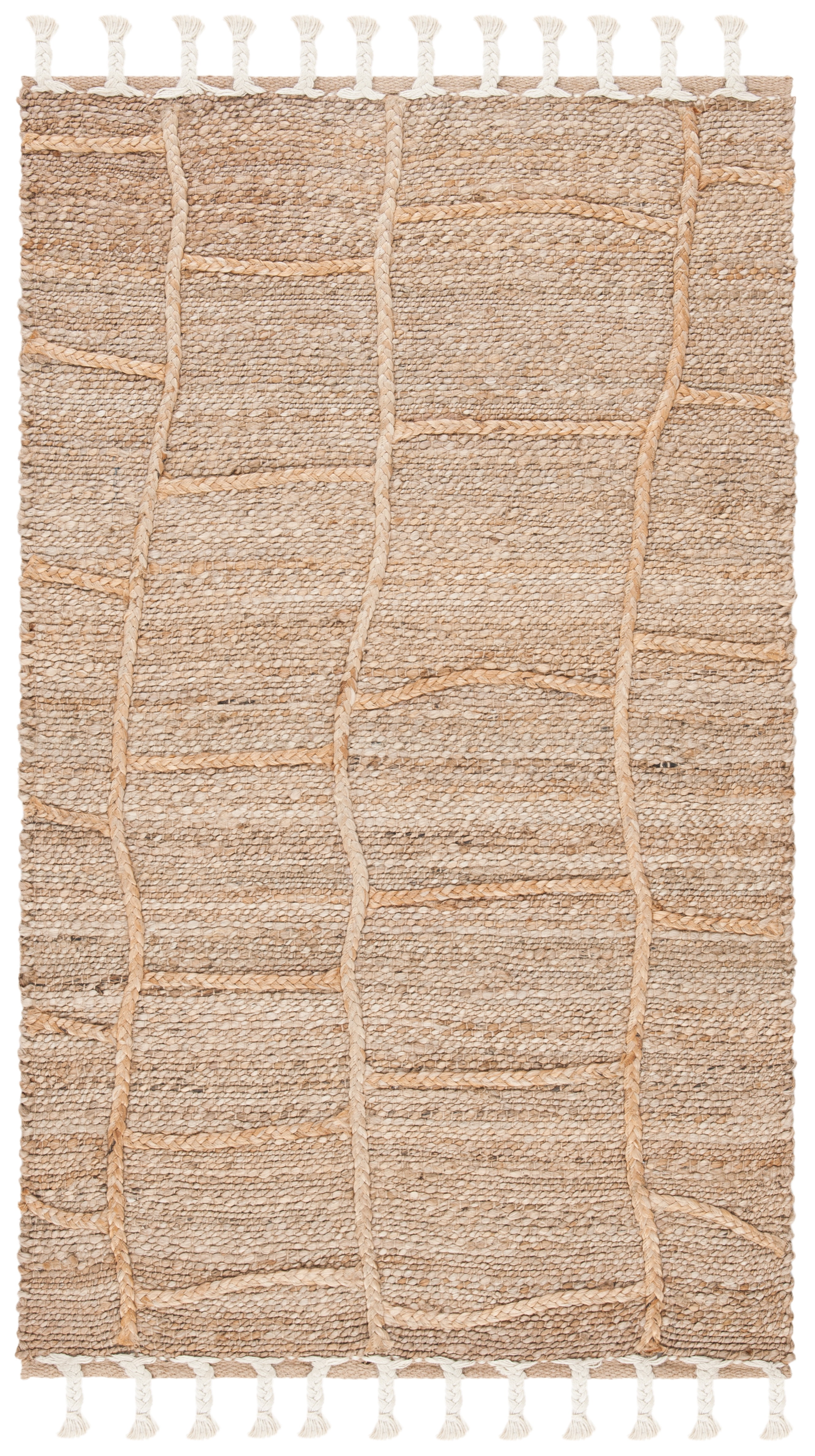 Natural Jute Handwoven Non-slip 4' x 6' Area Rug