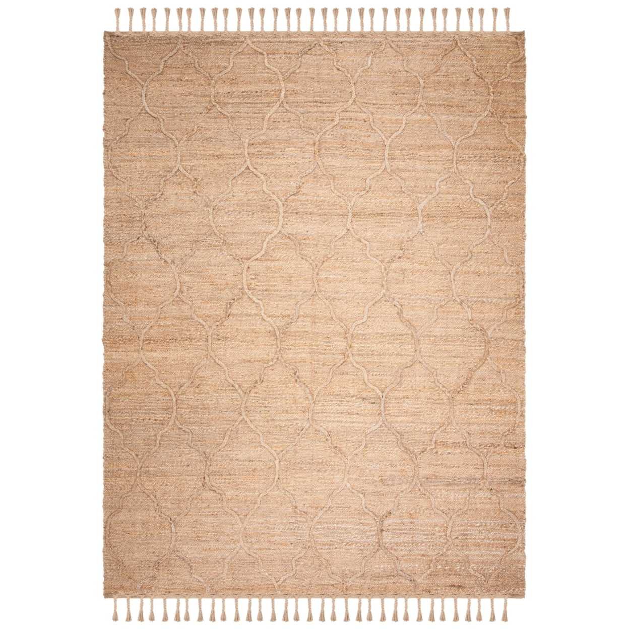 Handmade Natural Wool Rectangular 9' x 12' Area Rug