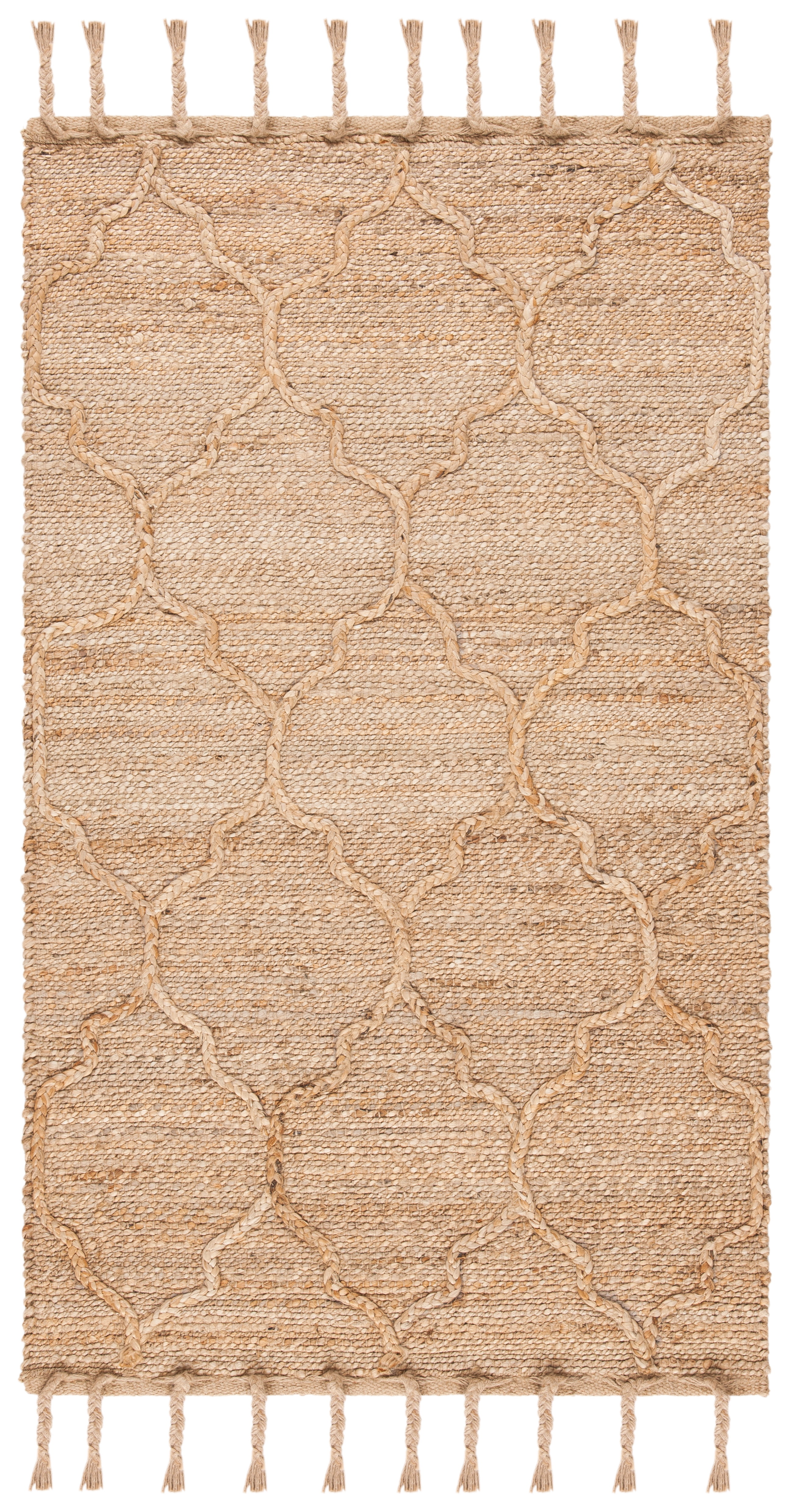 Natural Jute Handwoven Non-slip 4' x 6' Area Rug