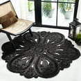 thumbnail image 1 of Safavieh Natural Fiber Stamen Solid Area Rug, Black, 5' x 5' Round, 1 of 7