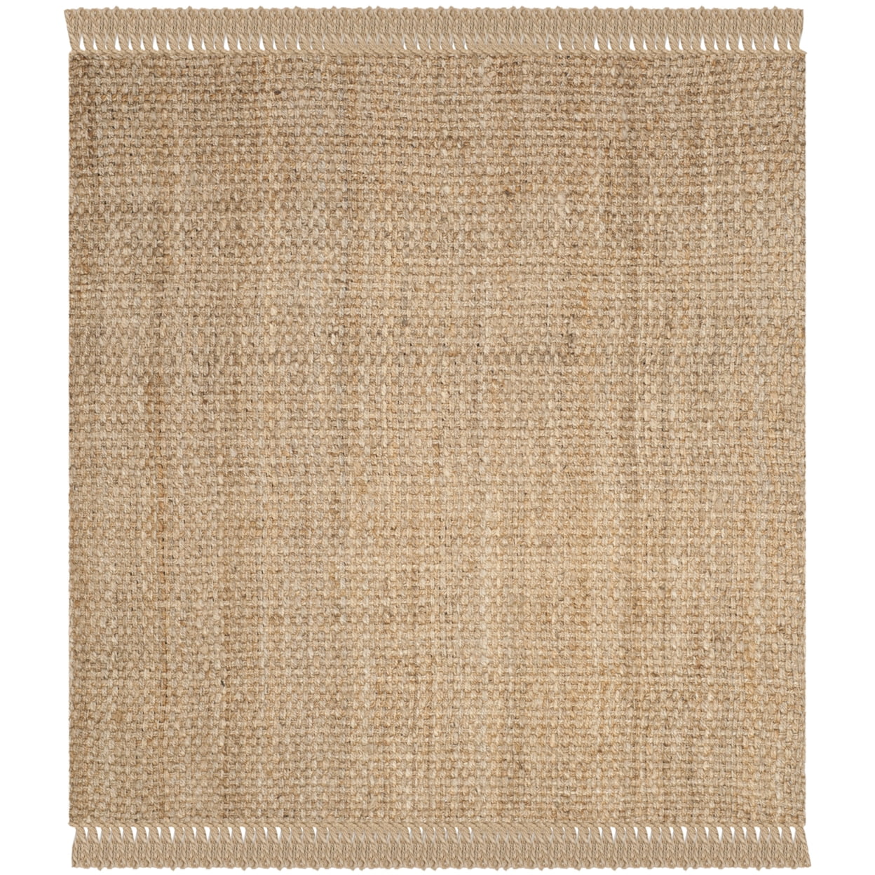 Handwoven Natural Jute 9' Square Area Rug