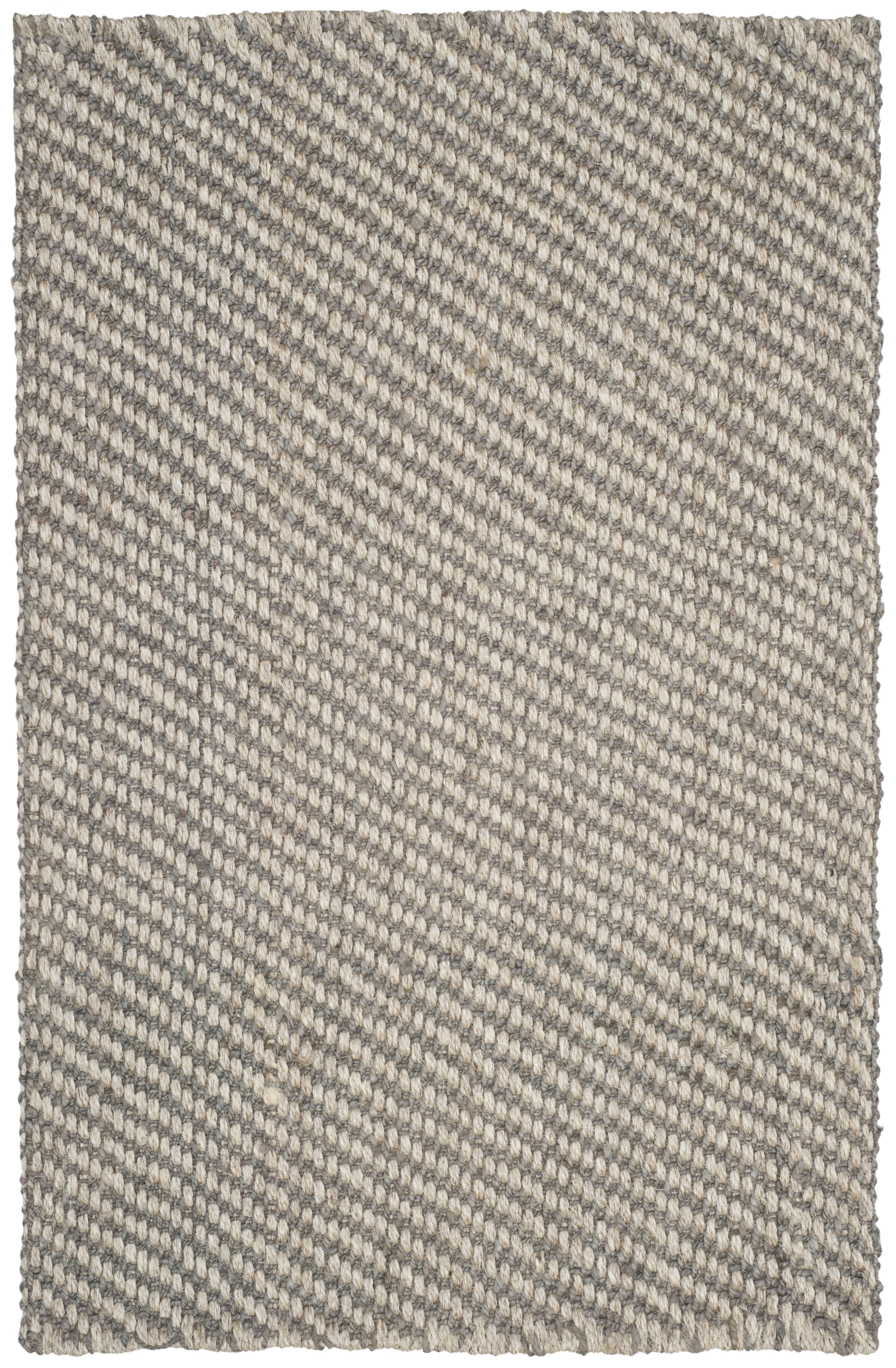 Natural Grey Hand-Knotted Jute Area Rug 3' x 5'