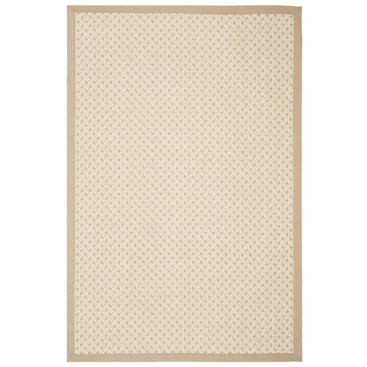 Ivory Elegance Hand-Knotted Wool Rectangular Rug - 3' x 5'