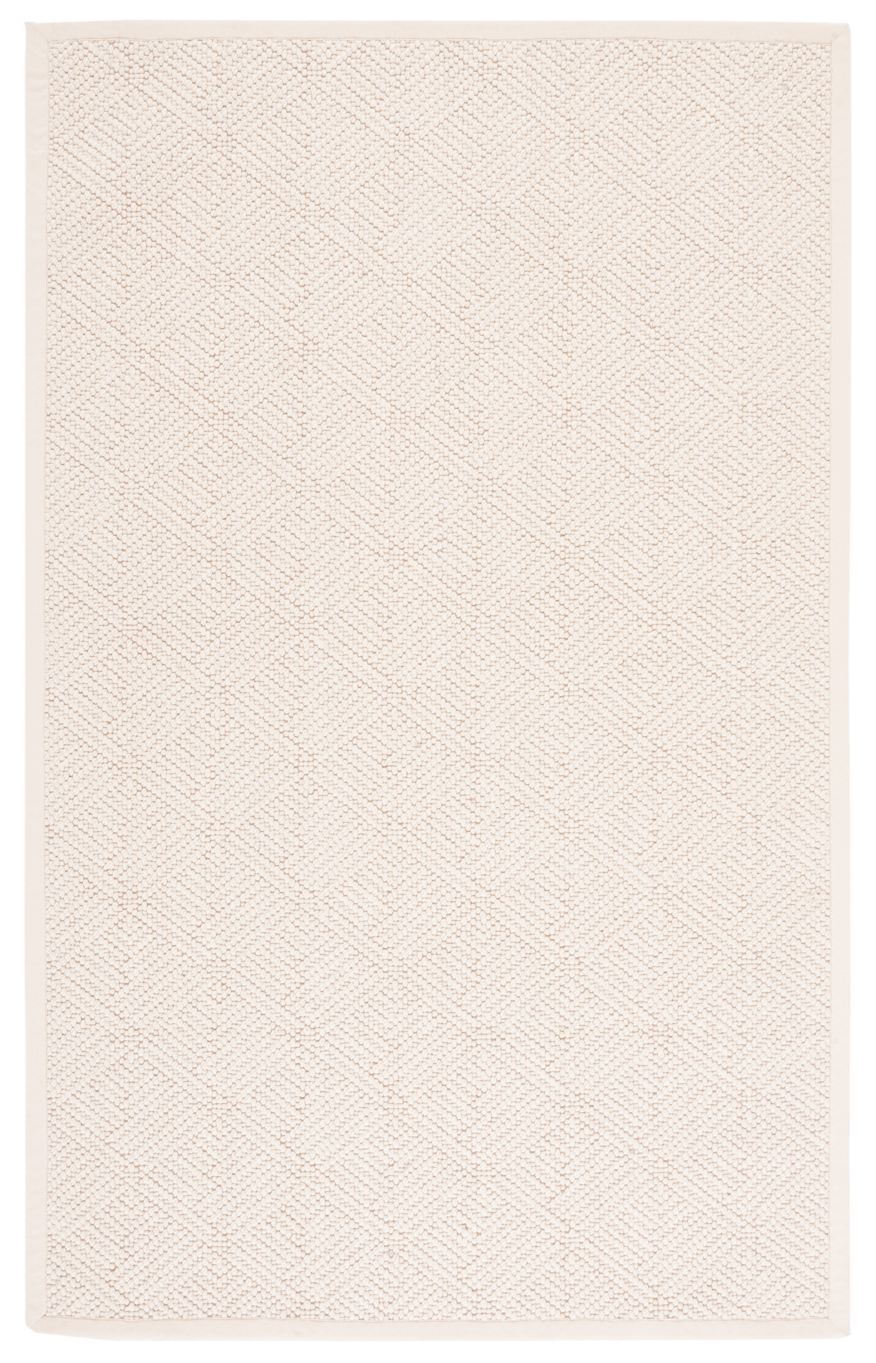 Ivory Geometric Flat Woven Wool 9' x 12' Area Rug