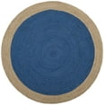 thumbnail image 1 of SAFAVIEH Natural Fiber Cebrail Geometric Area Rug, Royal Blue/Natural, 11' x 11' Round, 1 of 7
