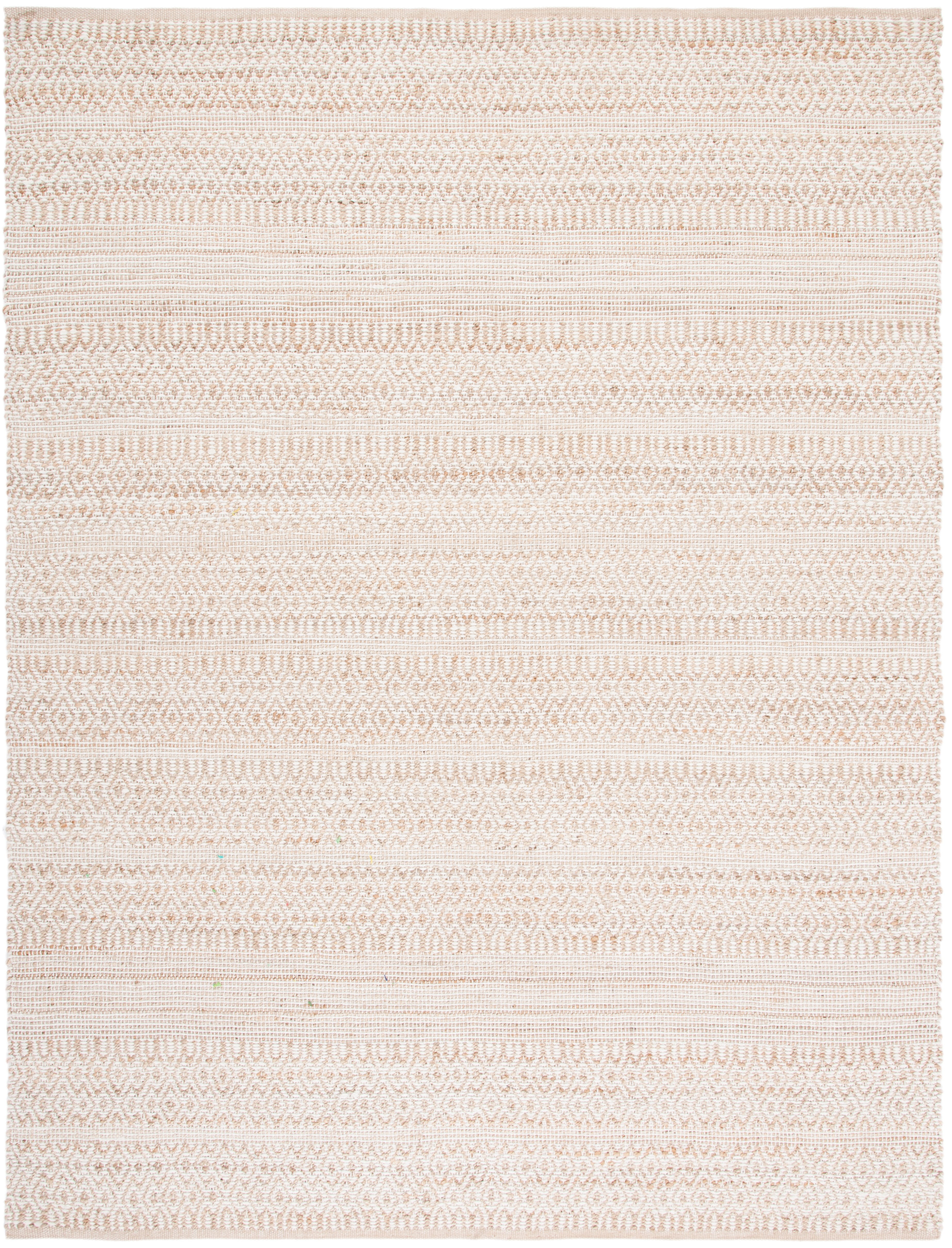 Ivory Hand-Knotted Wool 8' x 10' Area Rug