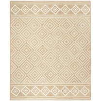 SAFAVIEH Natural Fiber Davina Geometric Area Rug, Natural/Ivory, 10' x 14'