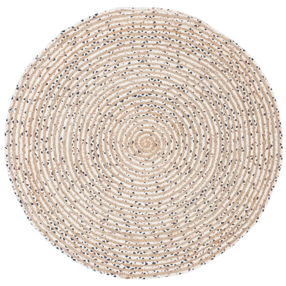 SAFAVIEH Natural Fiber Angel Solid Area Rug, Taupe/Ivory, 3' x 3' Round