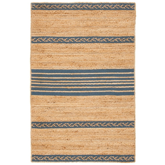 SAFAVIEH Natural Fiber Seanna Striped Area Rug, Natural/Grey, 3' x 5'
