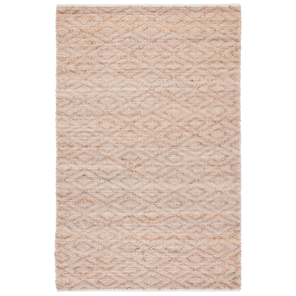 Natural Jute and Cotton Handwoven Geometric Area Rug