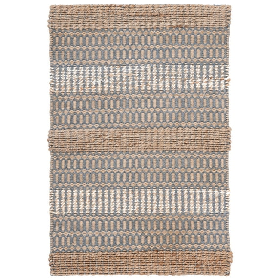 SAFAVIEH Natural Fiber Quincy Striped Area Rug, Grey/Natural, 3' x 5'