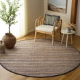 thumbnail image 1 of Safavieh Natural Fiber Jack Striped Area Rug, Navy/Natural, 7' x 7' Round, 1 of 11