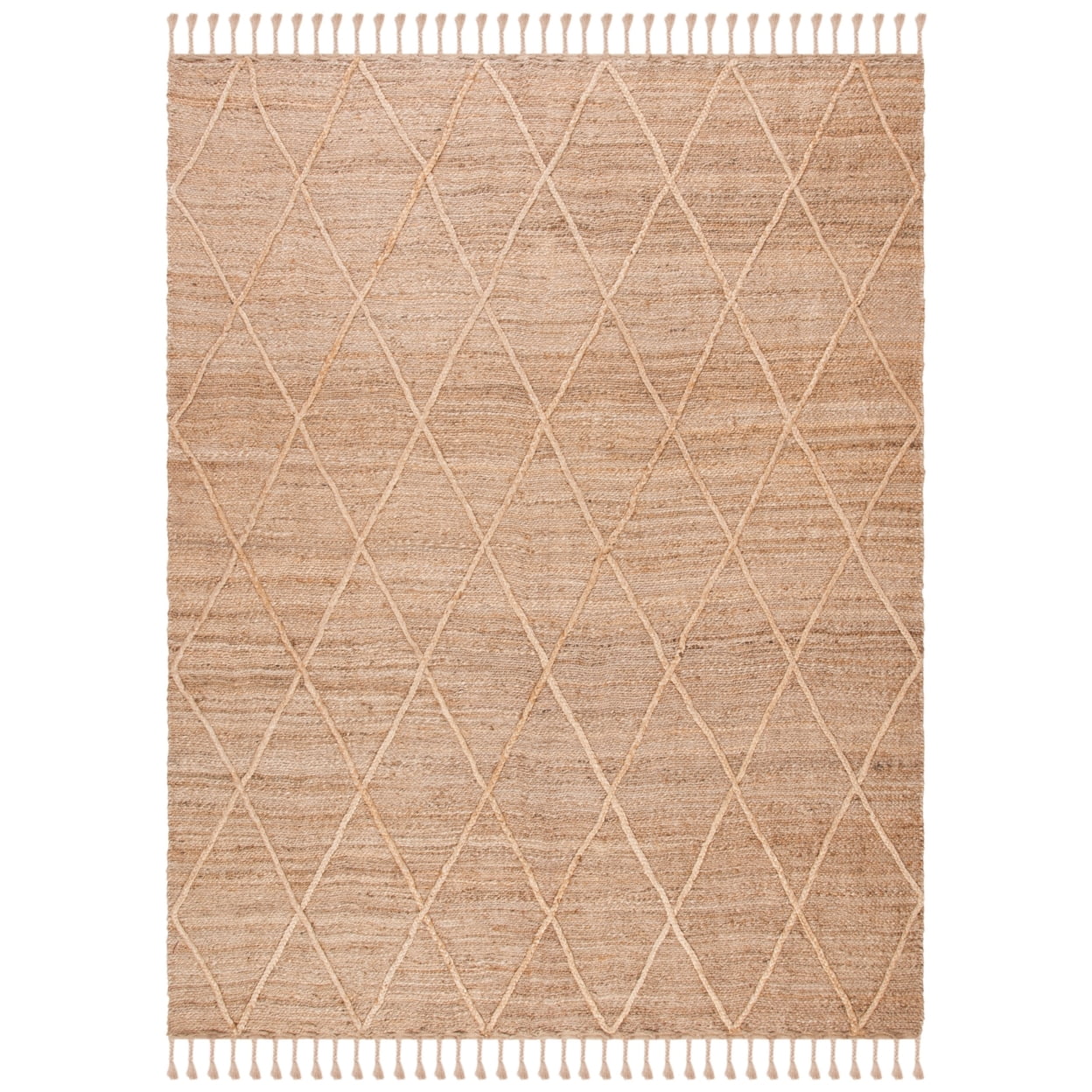 SAFAVIEH Natural Fiber Nancy Geometric Jute Area Rug, Natural, 8' x 10'