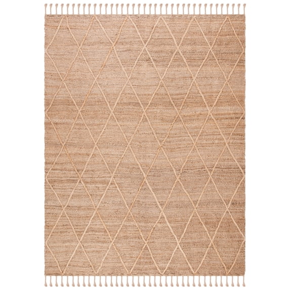 SAFAVIEH Natural Fiber Nancy Geometric Jute Area Rug, Natural, 8' x 10'