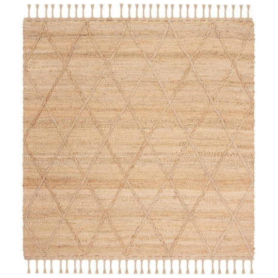 SAFAVIEH Natural Fiber Nancy Solid Area Rug, Natural, 8' x 8' Square