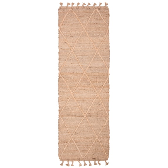SAFAVIEH Natural Fiber Nancy Solid Runner Rug, Natural, 2'3" x 12'