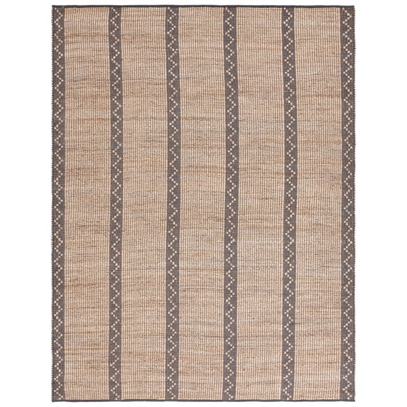 SAFAVIEH Natural Fiber Nanette Striped Area Rug, Natural/Gray, 8' x 10'
