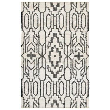 SAFAVIEH Natural Fiber Natalie Geometric Area Rug, Ivory/Black, 8' x 10'