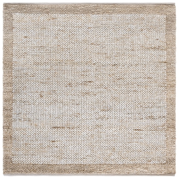 SAFAVIEH Natural Fiber Noweel Solid Area Rug, Silver, 6' x 6' Square