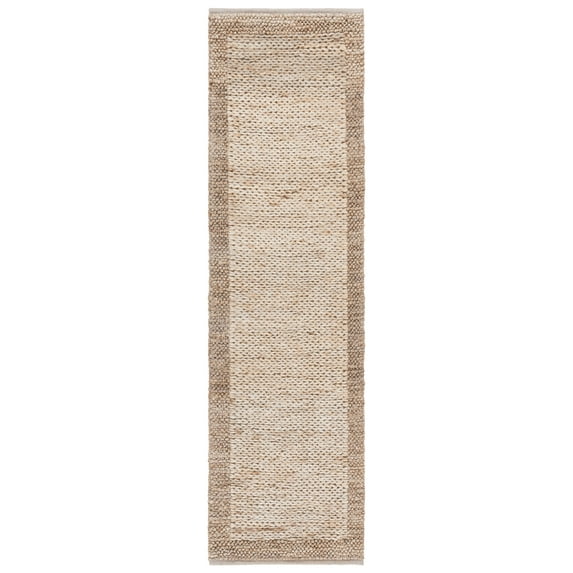 SAFAVIEH Natural Fiber Noweel Solid Runner Rug, Silver, 2'3" x 8'