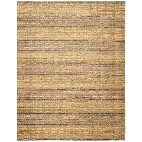 SAFAVIEH Natural Fiber Ombre Striped Jute Area Rug, Natural/Gold, 6' x 9'