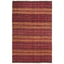 SAFAVIEH Natural Fiber Ombre Striped Jute Runner Rug, Red/Gold, 2'6" x 8'
