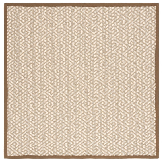 SAFAVIEH Natural Fiber Oswin Geometric Area Rug, Natural, 6' x 6' Square