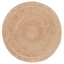 SAFAVIEH Natural Fiber Paolo Solid Area Rug, Natural, 5' x 5' Round