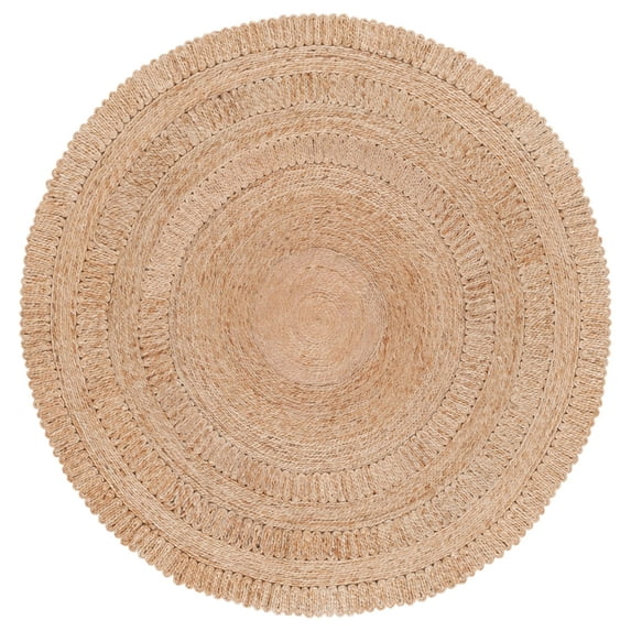 SAFAVIEH Natural Fiber Paolo Solid Area Rug, Natural, 5' x 5' Round