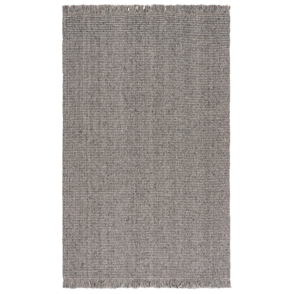 SAFAVIEH Natural Fiber Paulino Solid Area Rug, Charcoal, 6' x 9'