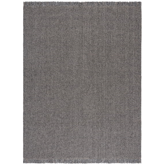 SAFAVIEH Natural Fiber Paulino Solid Area Rug, Charcoal, 8' x 10'