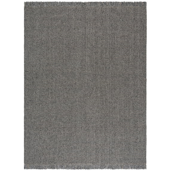 SAFAVIEH Natural Fiber Paulino Solid Area Rug, Charcoal, 9' x 12'