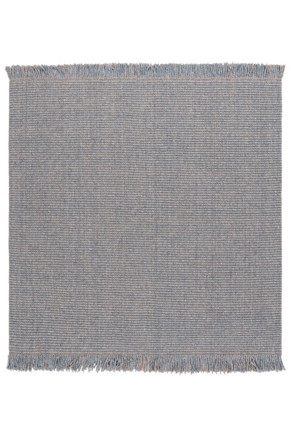 Natural Fiber Paulino Solid Area Rug, Navy, 6' x 6' Square