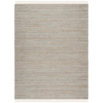 SAFAVIEH Natural Fiber Peronel Abstract Area Rug, Natural/Teal, 8' x 10'