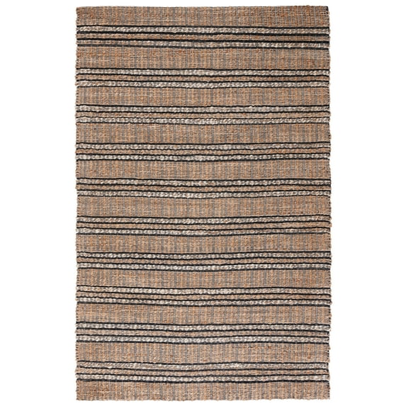 SAFAVIEH Natural Fiber Petra Striped Area Rug, Navy/Natural, 10' x 14'