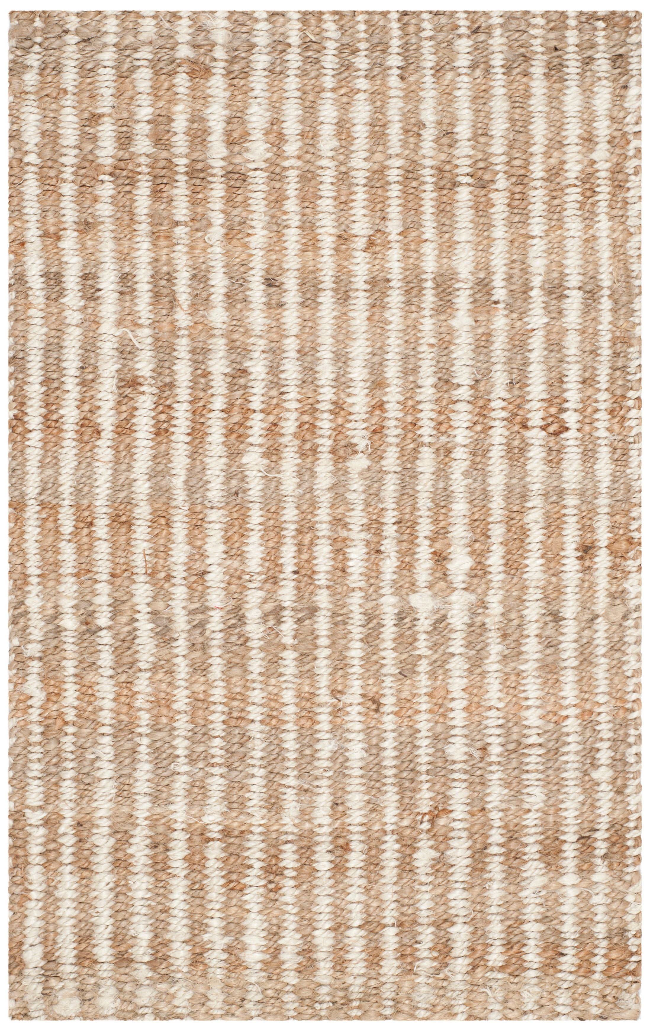 Edwina Ivory Natural Fiber 2' x 3' Hand-Knotted Square Area Rug