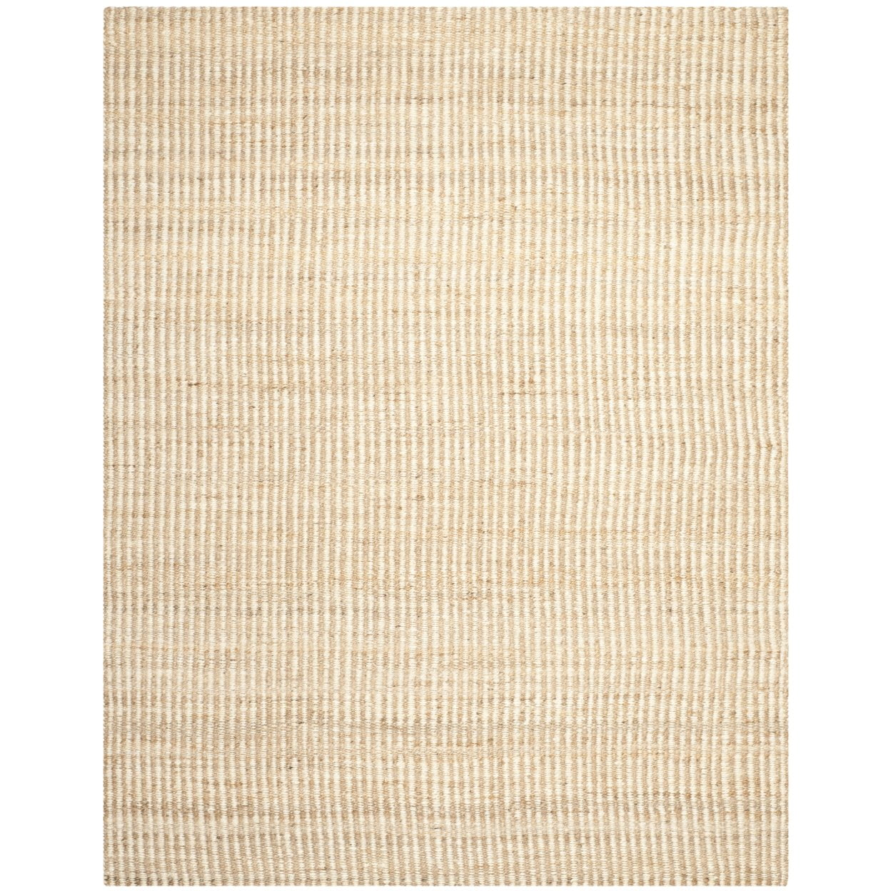 Hand-Knotted Coastal Ivory & Natural Jute Area Rug - 3' x 5'