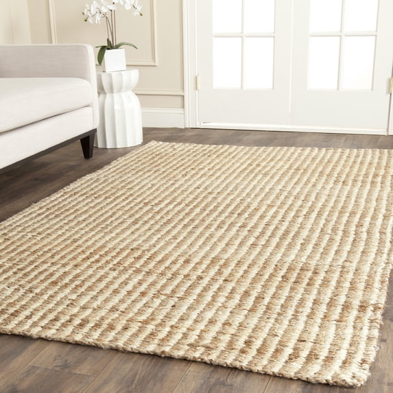 SAFAVIEH Natural Fiber Phyliss Braided Jute Area Rug, Natural/Ivory, 9' x 12'