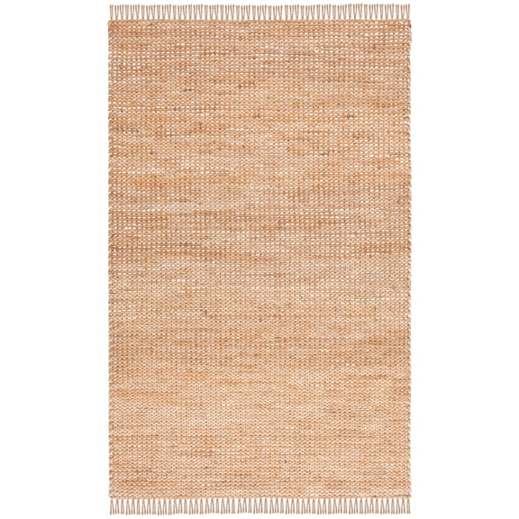 SAFAVIEH Natural Fiber Pierce Solid Area Rug, Natural/Ivory, 3' x 5'