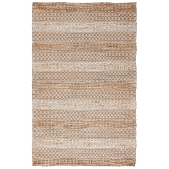 SAFAVIEH Natural Fiber Quincy Striped Area Rug, Ivory/Natural, 5' x 8'