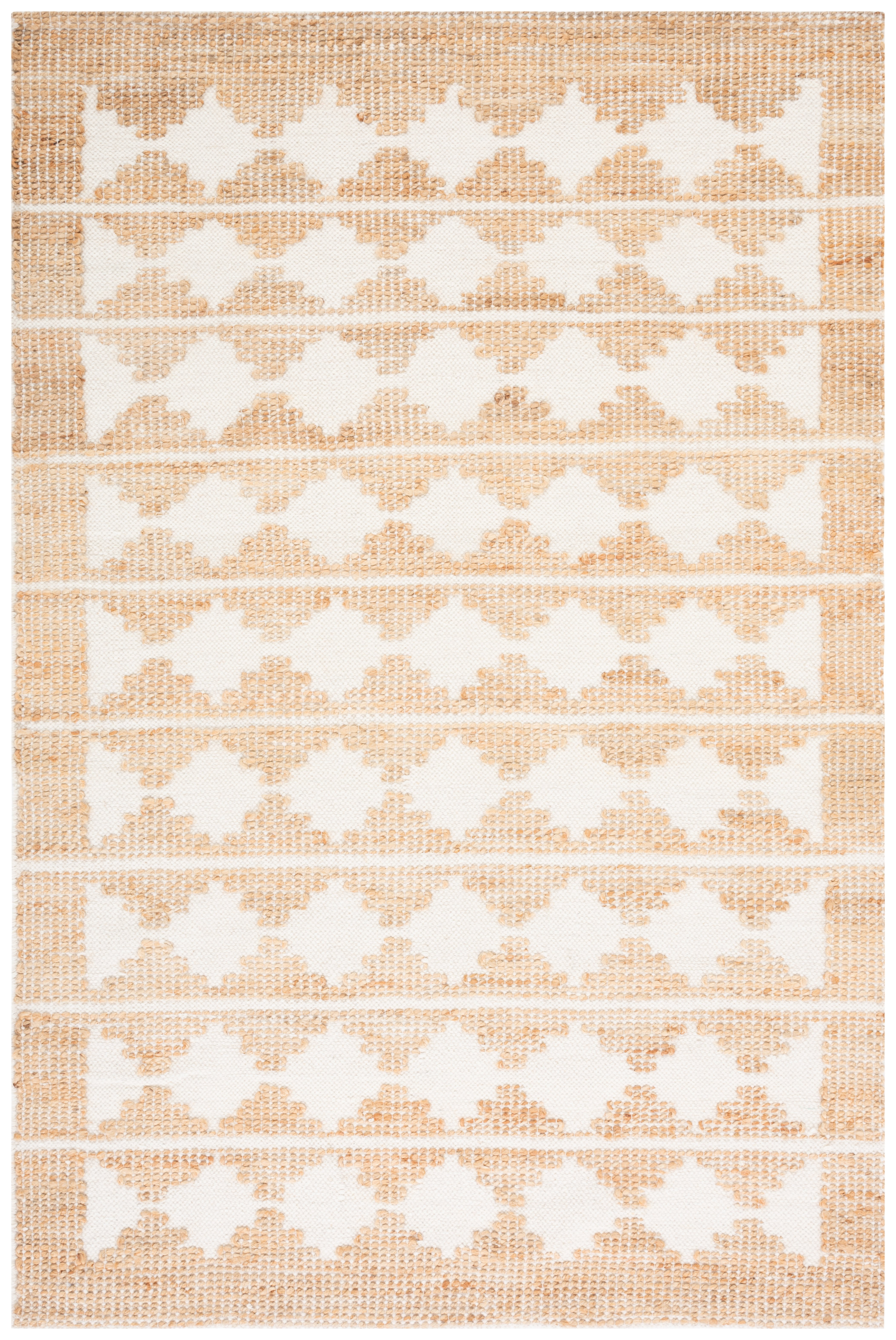 Eco-Friendly Handmade Ivory Wool 6' x 9' Area Rug