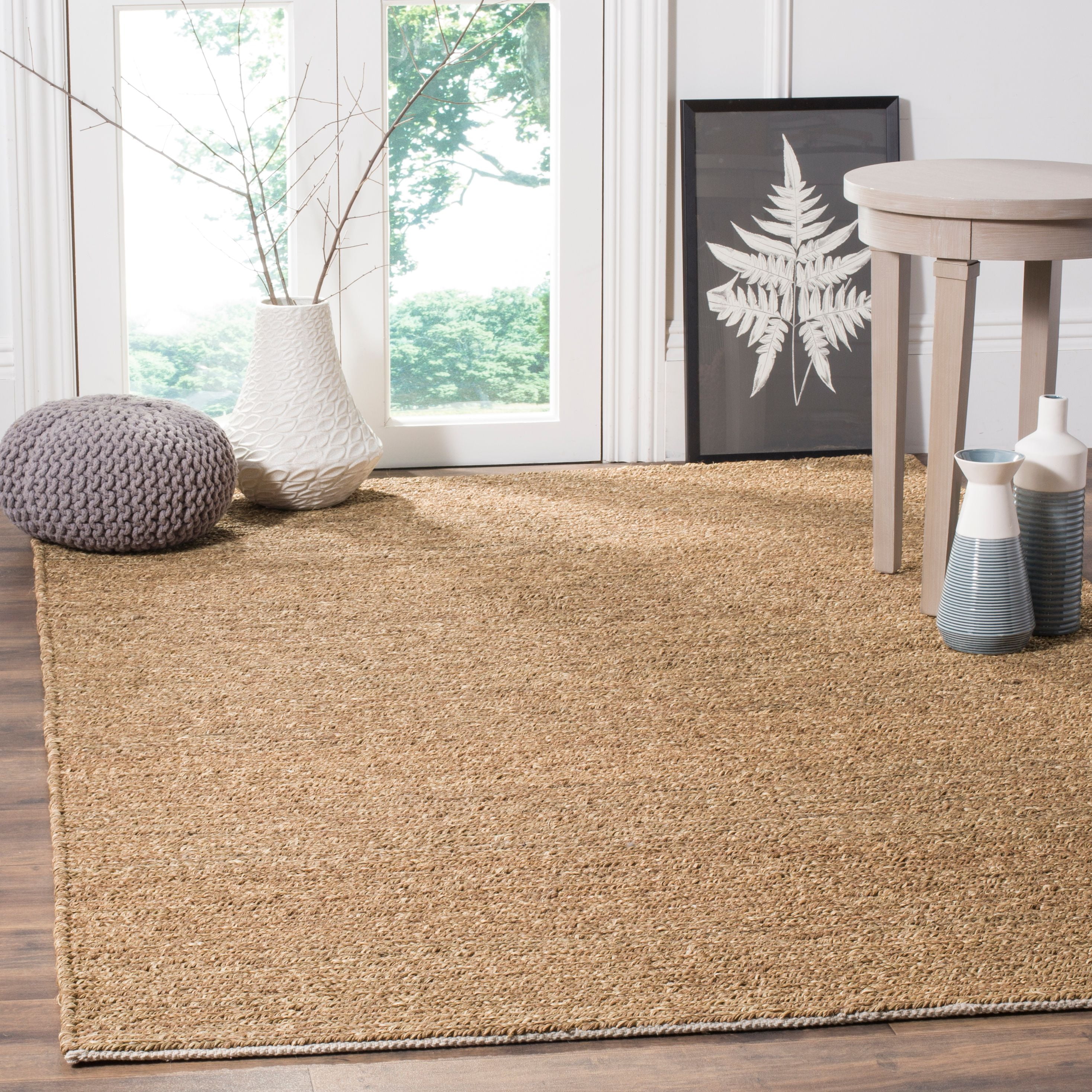 Natural Flat Woven Cotton 8' x 10' Handmade Rug